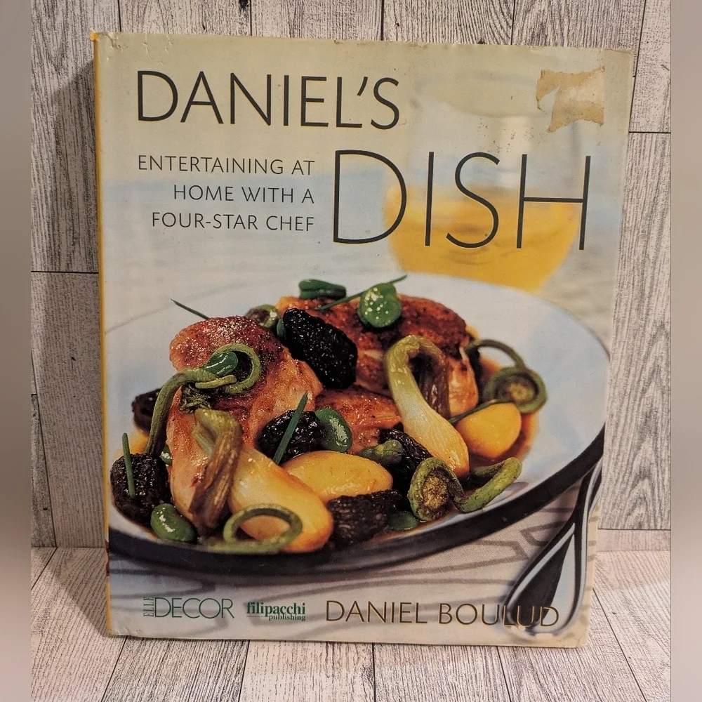 's Entertaining Cookbook with Cream Cover Daniel's Dish